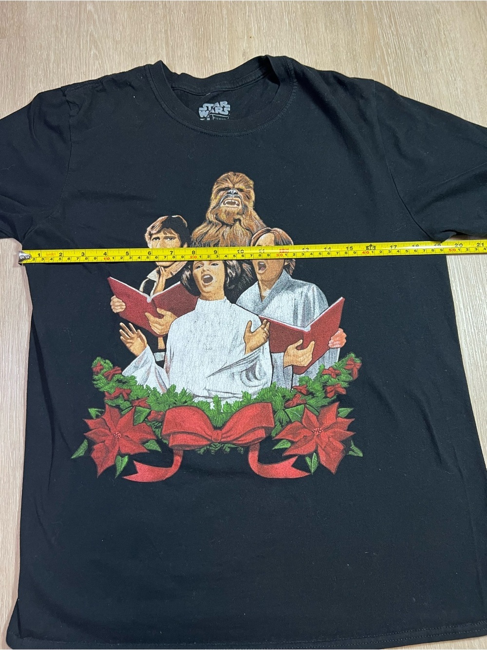 Star Wars Holiday Carolers Black Graphic Tee Retro - Picture 5 of 6